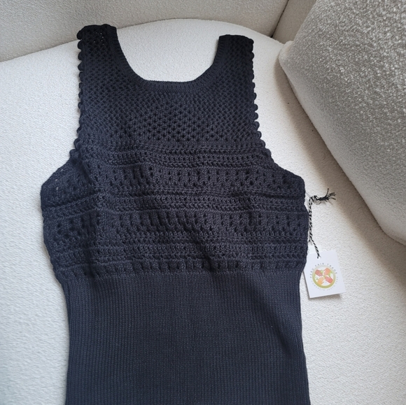 St.Roche, Marilyn Crocheted‎ Tank, Black, Size Medium, NWT! - Picture 6 of 9